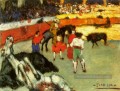 Cours de taureaux2 1900 cubiste
